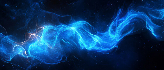 Mysterious glowing streams of energy in outer space are suitable as a background for scientific articles on astrophysics or science fiction projects.