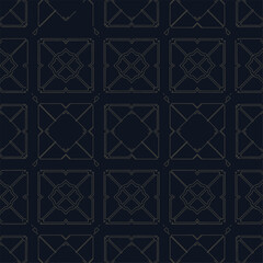 Fototapeta premium Geometric seamless pattern with repeating square elements and intricate design