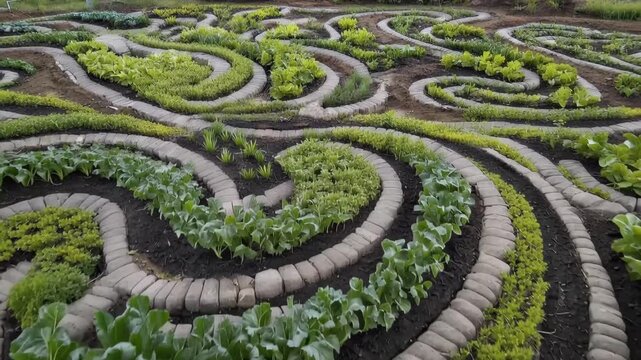 Garden of Green Delights: An intricate garden design, featuring lush greenery, winding paths, and a harmonious blend of textures and shapes, is a testament to the artistry of nature and landscaping.