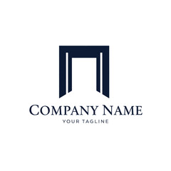 Corporate Identity Template with Modern Doorway Logo Design.