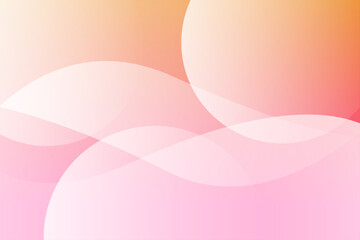 ピンクのグラデーションと曲線が重なる抽象的な背景デザイン素材