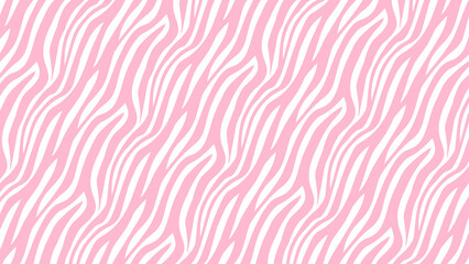 Elegant pink zebra stripe seamless pattern: a captivating texture in a pink and white color scheme, perfect for digital designs, textiles, and backgrounds.  © benjamin