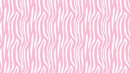Abstract pink and white zebra pattern illustration with wavy stripes. A stunning design for various creative projects. © benjamin