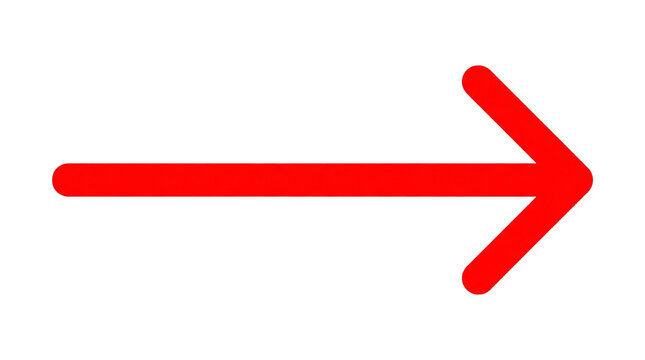 A large red arrow pointing to the right on a white background