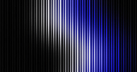 Vertical gradient pattern transitioning from black to white to blue creating a striking visual effect with thin parallel lines © Basit