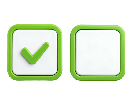 Two distinct checkboxes, one checked, one empty