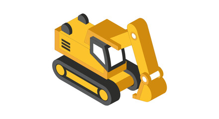 Yellow Excavator Machine Heavy Equipment. © Faiz