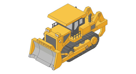 Yellow Bulldozer Heavy Machinery Construction Equipment. © Faiz