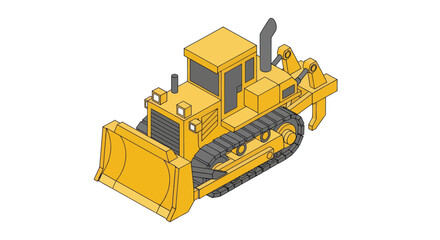 Yellow Bulldozer Heavy Machinery Construction Equipment. © Faiz