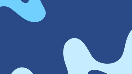 Modern Flat Geometric Wave Pattern in Shades of Blue