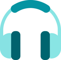 Modern teal headphones for music and podcast listening