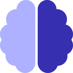 Modern blue abstract shapes with rounded edges