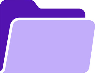 Modern purple folder icon design for digital documents