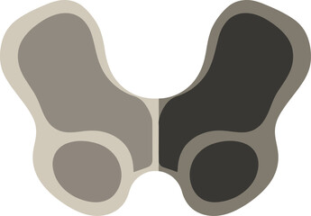 Abstract Human Pelvis Bone Medical Illustration Minimalist Vector