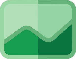 Simple Green Mountain Landscape Icon Vector Graphic