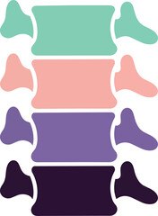 Human Spine Vertebrae Medical Anatomy Simple Vector Illustration