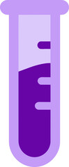 Science Test Tube Icon with Purple Liquid Chemical Experiment