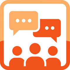 Group Communication Chat Icon Meeting Discussion Symbol