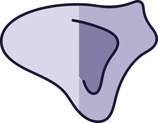 Abstract Organic Lilac Shape Vector Graphic Design Element