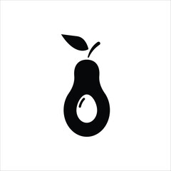 Avocado icon. Avocado fruits vector illustration for web design. Isolated on white background.