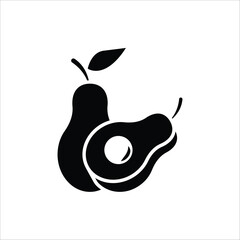 Avocado icon. Avocado fruits vector illustration for web design. Isolated on white background.