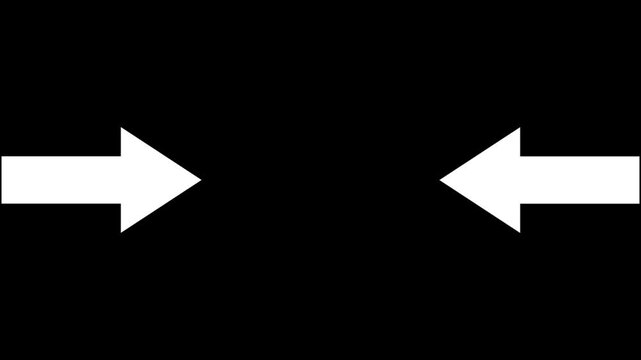 White right arrow pointer icon. two 4k neon arrow video two a white background