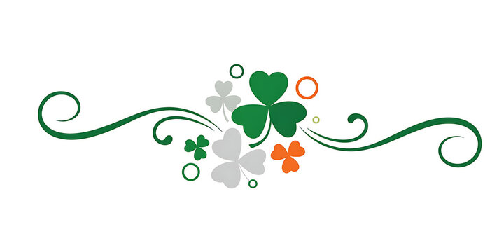 clover leaf vector line art for Saint Patrick's Day, ai