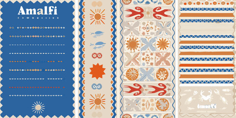 A collection of decorative panels inspired by amalfi coast patterns © Prodip