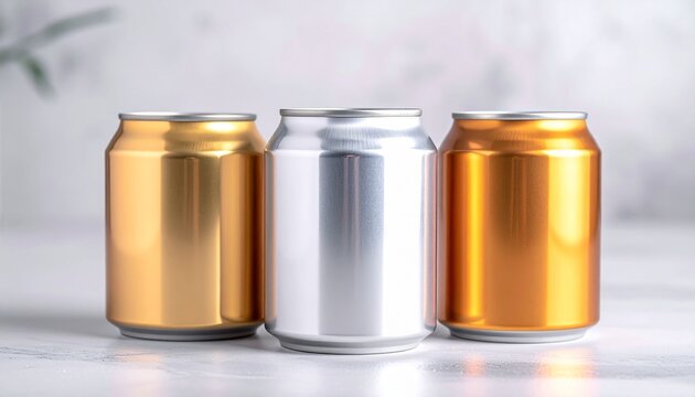 シンプルなスチール缶のイメージ画像