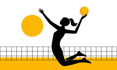  Volleyball player woman spiking ball © istorsvetlana