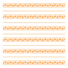 Seamless Orange Geometric Triangle Pattern