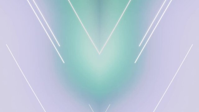 Abstract Geometric Neon Light V Shape Background Animation.