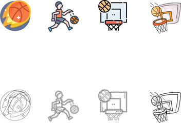 basketball players vector illustration © Md