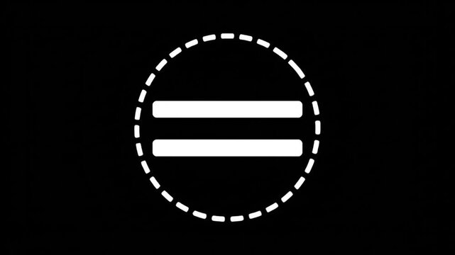 Animation of Equal Sign Symbol Loading.