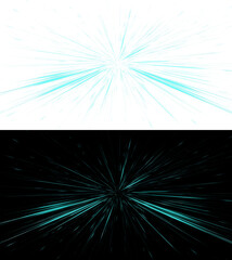 Blue Warp Speed Light Burst &ndash; Futuristic Space Travel Starfield Explosion Background