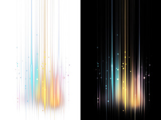 Vertical Neon Light Rain with Soft Pastel Glow &ndash; Futuristic Abstract Energy Lines Background