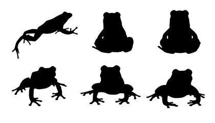 Naklejka premium frog silhouettes 