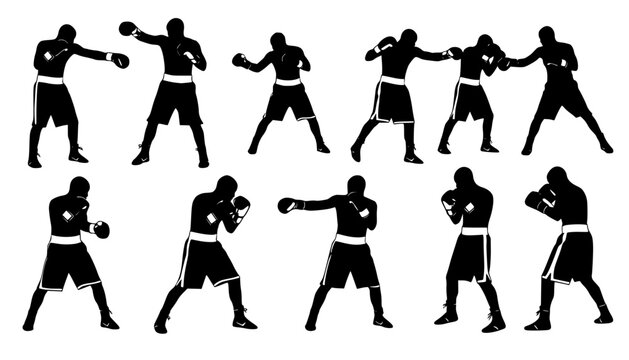 boxxing silhouettes
