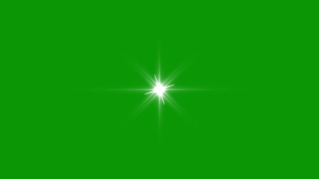 White cartoon blinking stars, Fast star line glitter motion, Sparkling stars Shine animation, Sparkle Star light effect, flat vector doodle star sparkle, with green screen background. 4K video
