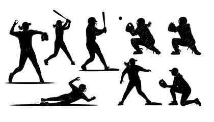 softball silhouettes
