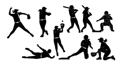 softball silhouettes
