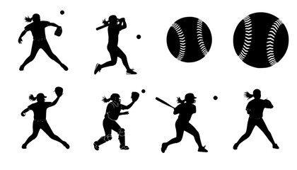 softball silhouettes
