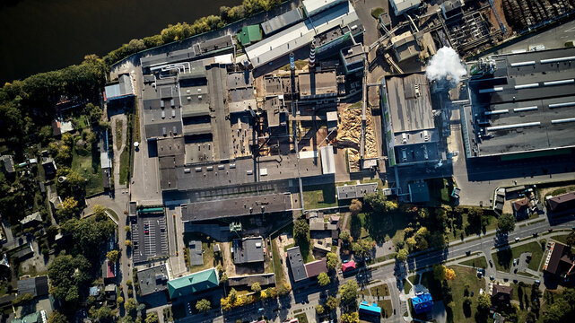 woodworking factory top view