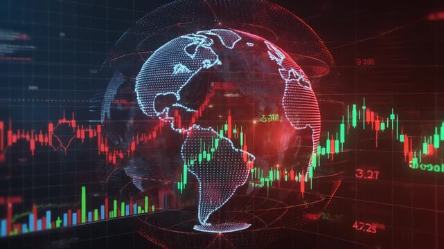 Global Financial Market Trends and Analysis Display.