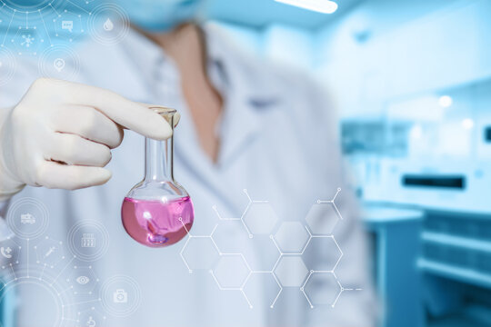 Colorful experiment in a lab