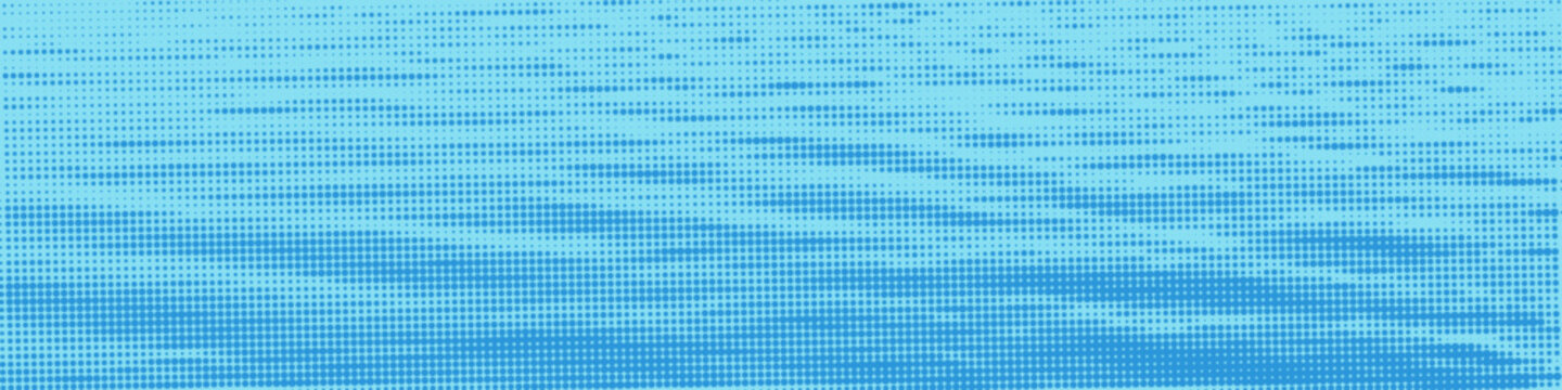 Color halftone texture of blue sea or ocean waves, fading dot effect. Vector halftone dots background.	
