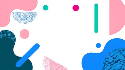 Abstract Whisk Brush with Colorful Dots and Shapes