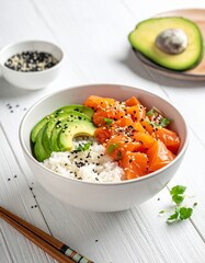 Sushi Bowl (Poke Bowl mit Reis)