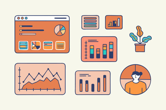 Modern SaaS Analytics Dashboard, Web Application Admin Panel Vector Template