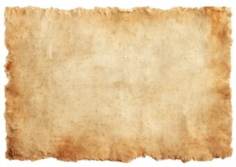 A rectangular, aged paper with torn edges, lightly stained